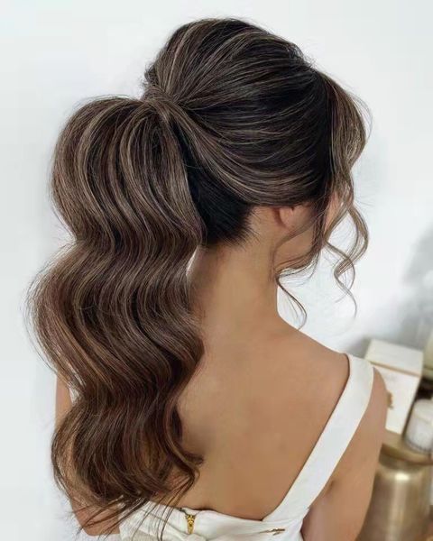 ponytail 4 colors available 18" long body wave human hair drawstring ponytails clip in extension pony tail new arrival style 160grams, Black
ponytail 4 colors available 18" long body wave human hair drawstring ponytails clip in extension pony tail new arrival style 160grams, Black