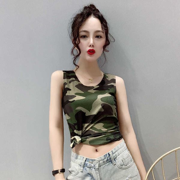 fashion t-shirt female blusa tumblr camouflage prints sleeveles t shirt military uniform casual tees 210601, White
fashion t-shirt female blusa tumblr camouflage prints sleeveles t shirt military uniform casual tees 210601, White