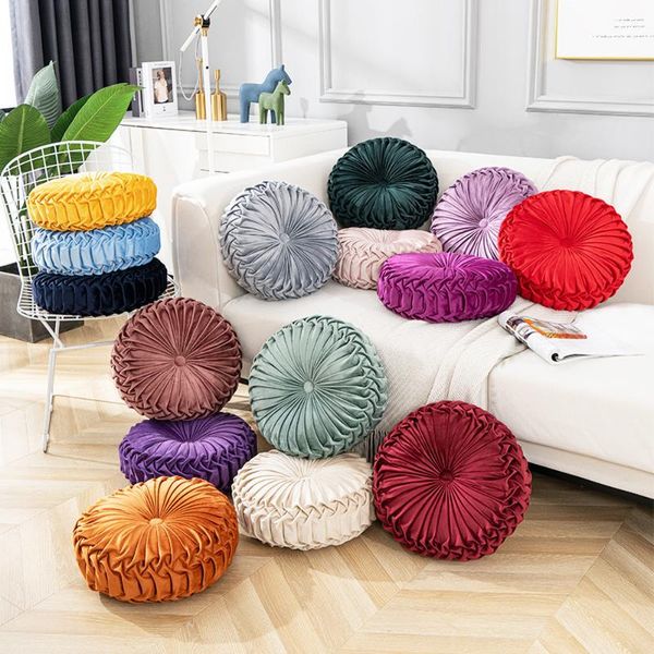 cushion/decorative pillow 35cm velvet pleated round floor cushion handmade wheel pumpkin seat throw pouf for home sofa decoration
cushion/decorative pillow 35cm velvet pleated round floor cushion handmade wheel pumpkin seat throw pouf for home sofa decoration