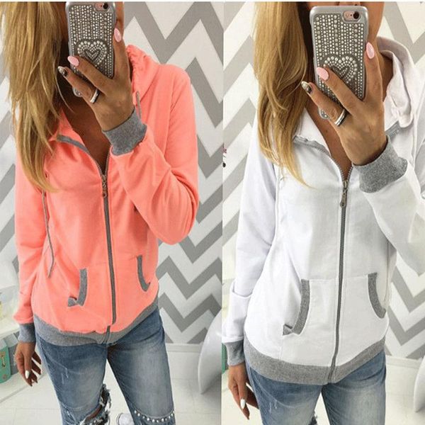 women's spring winter hoodies long sleeve patchwork colors sweatshirts casual pockets zipper hooded ladies outerwear clothing &, Black
women's spring winter hoodies long sleeve patchwork colors sweatshirts casual pockets zipper hooded ladies outerwear clothing &, Black