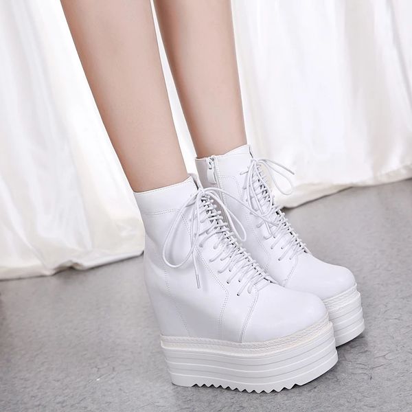 13cm heel boots women shoes autumn 2021high women platform lace up black boots white wedge ankle boots
13cm heel boots women shoes autumn 2021high women platform lace up black boots white wedge ankle boots