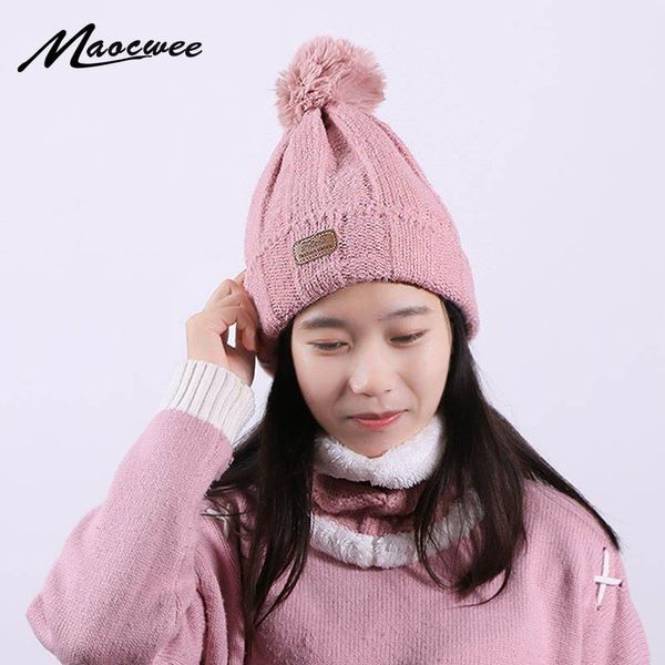 hats, scarves & gloves sets winter knitted pompon beanie hat neck ring scarf set for women men outdoor warm thick soft solid color female, Blue;gray 
hats, scarves & gloves sets winter knitted pompon beanie hat neck ring scarf set for women men outdoor warm thick soft solid color female, Blue;gray