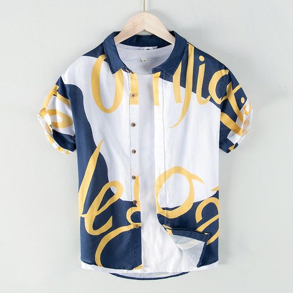men's dress shirts letter print short sleeve shirt for men summer cotton linen patchwork design vintage casual male button clothing, White;black
men's dress shirts letter print short sleeve shirt for men summer cotton linen patchwork design vintage casual male button clothing, White;black