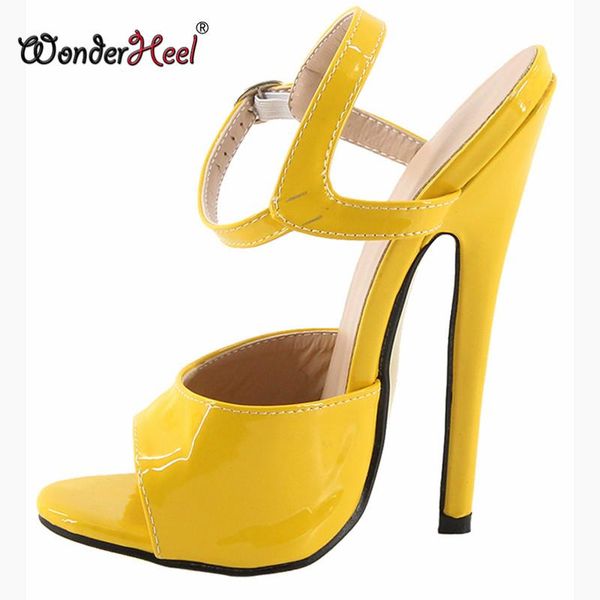 wonderheel summer extreme high heel 16cm/18cm fetish buckle strap stiletto women sandals, Black
wonderheel summer extreme high heel 16cm/18cm fetish buckle strap stiletto women sandals, Black