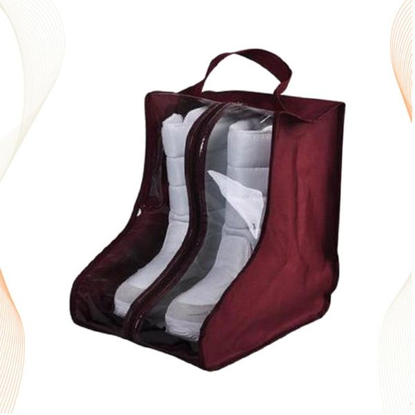 storage bags oxford cloth waterproof shoes bag dust boots cover with clear view window (claret)
storage bags oxford cloth waterproof shoes bag dust boots cover with clear view window (claret)