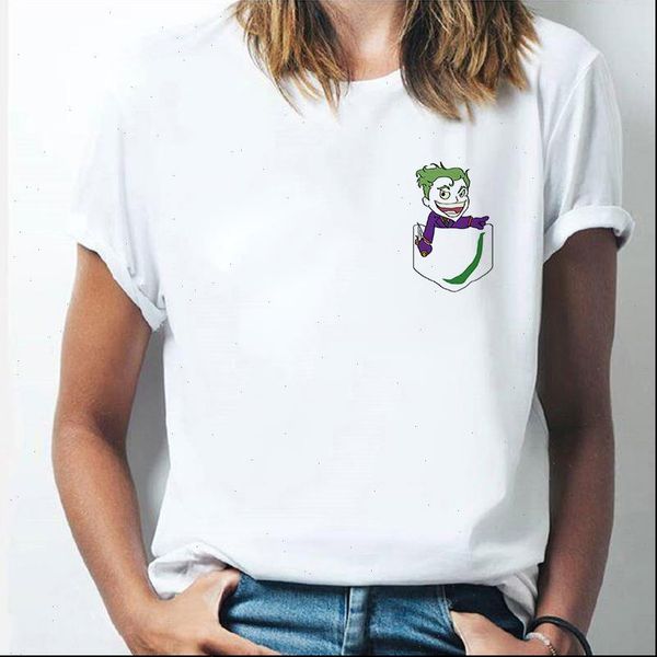 womens t shirt horror movie clown joker pocket print tshirt women hip hop streetwear tee 90s girls cool clothes shirts, White
womens t shirt horror movie clown joker pocket print tshirt women hip hop streetwear tee 90s girls cool clothes shirts, White