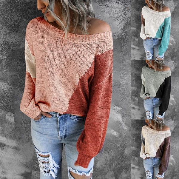 women's sweaters autumn winter thick sweater women knitted ribbed pullover long sleeve o-neck loose patchwork casual jumpers, White;black
women's sweaters autumn winter thick sweater women knitted ribbed pullover long sleeve o-neck loose patchwork casual jumpers, White;black