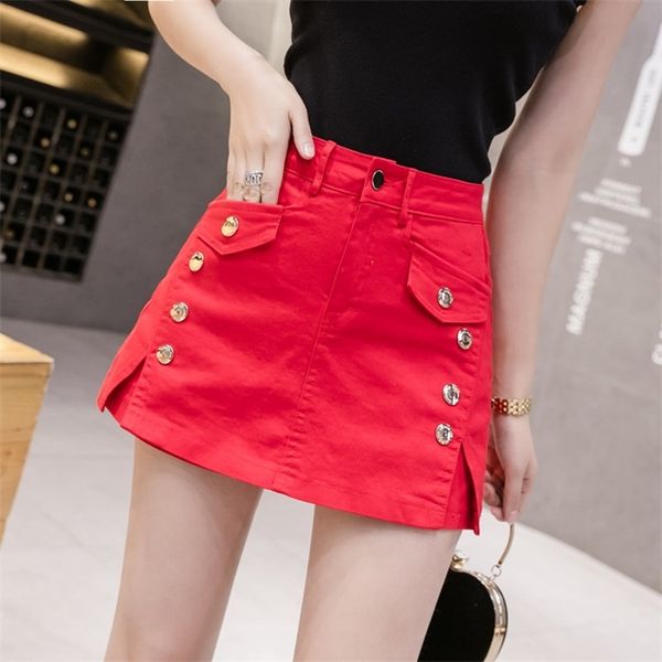 fashion summer skirt women streetwear jeans womens denim high waist slim girls slit red shorts femme, White;black
fashion summer skirt women streetwear jeans womens denim high waist slim girls slit red shorts femme, White;black