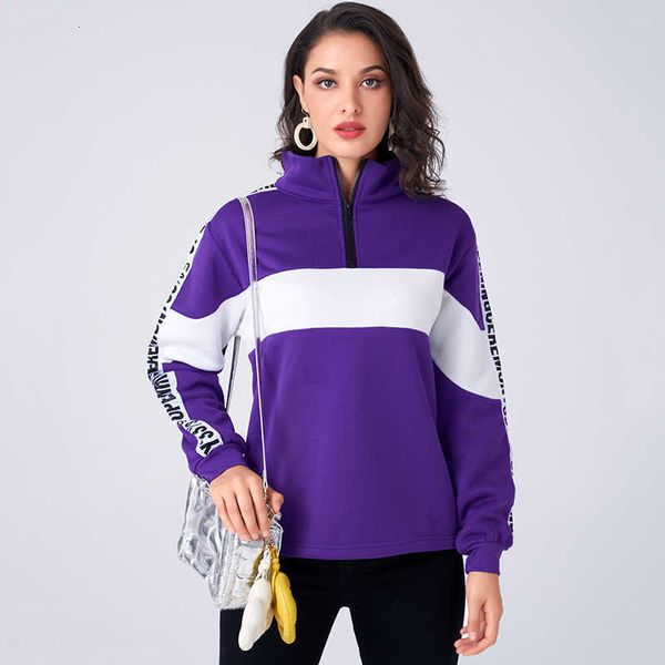 women's hoodies & sweatshirts fashion contrast color loose high-neck fleece women's sports wind gel9, Black
women's hoodies & sweatshirts fashion contrast color loose high-neck fleece women's sports wind gel9, Black