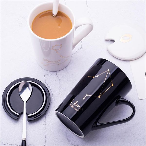 mugs bone china twelve constellation pattern ceramic coffee mug with lid spoon couple water cup
mugs bone china twelve constellation pattern ceramic coffee mug with lid spoon couple water cup