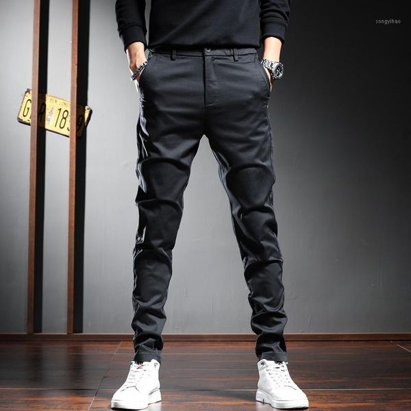 men's pants autumn men casual korean style black stretch slim fit trousers 
men's pants autumn men casual korean style black stretch slim fit trousers