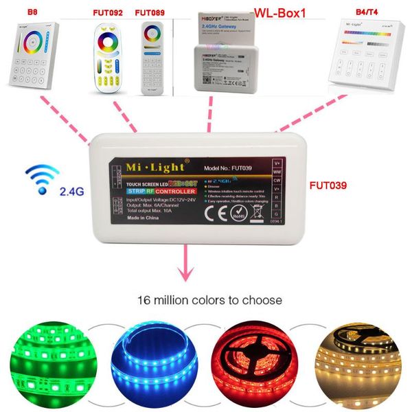 miboxer 2.4g 4-zone smart panel wifi ibox rgb+cct/rgbww led strip light controller fut039/fut092/fut089/wl-box1/b4/t4/b8 dimmers
miboxer 2.4g 4-zone smart panel wifi ibox rgb+cct/rgbww led strip light controller fut039/fut092/fut089/wl-box1/b4/t4/b8 dimmers