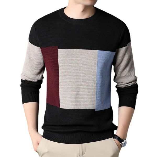 men's sweaters sweater men's spring autumn winter fashion trend color matching round neck long sleeve, White;black
men's sweaters sweater men's spring autumn winter fashion trend color matching round neck long sleeve, White;black