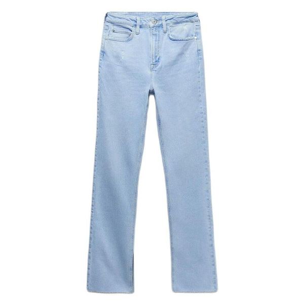 diyig woman spring and summer women's high waist slimming casual slit straight pants washed jeans, Blue
diyig woman spring and summer women's high waist slimming casual slit straight pants washed jeans, Blue