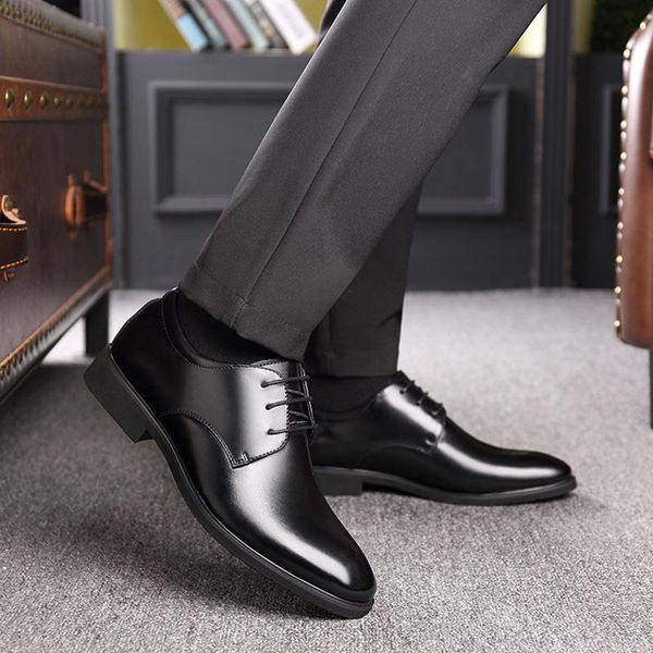 dress shoes men's quality genuine leather british business extra size 38-47 soft man wedding zapatos hombre, Black
dress shoes men's quality genuine leather british business extra size 38-47 soft man wedding zapatos hombre, Black
