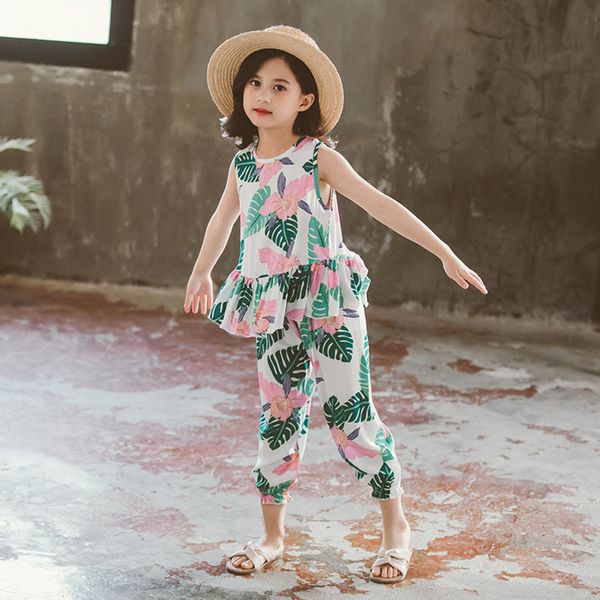 kids beach clothes floral pattern girl clothes vest + short girl outfit summer childrens clothes 6 8 10 12 14, White
kids beach clothes floral pattern girl clothes vest + short girl outfit summer childrens clothes 6 8 10 12 14, White