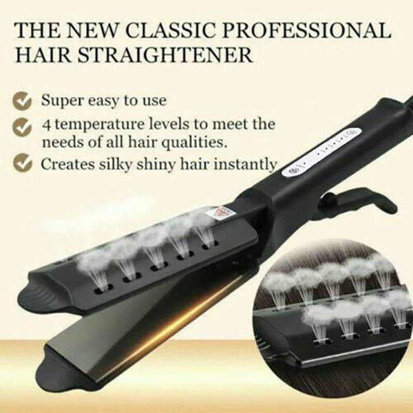 hair straightener four-gear temperature adjustment negative ion ceramic tourmaline ionic flat iron curling iron tlectric splint, Silver
hair straightener four-gear temperature adjustment negative ion ceramic tourmaline ionic flat iron curling iron tlectric splint, Silver