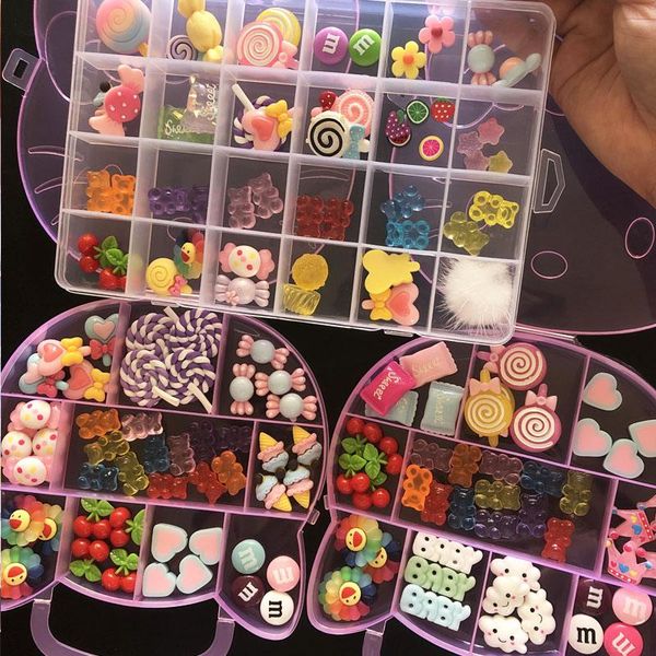 nail art decorations 24/50pcs kawaii resin gummy bear mix candy for acrylic tips decoration in 24 grids box decal charm kit b050(a), Silver;gold
nail art decorations 24/50pcs kawaii resin gummy bear mix candy for acrylic tips decoration in 24 grids box decal charm kit b050(a), Silver;gold
