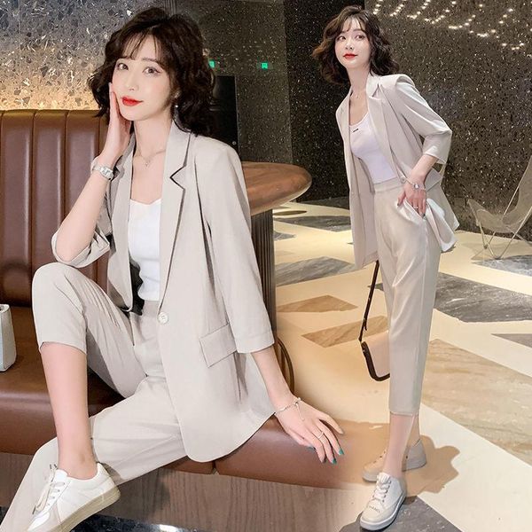 women's two piece pants suit women coat 2021 summer korean fashion temperament casual net red jacket skirt blazer set, White
women's two piece pants suit women coat 2021 summer korean fashion temperament casual net red jacket skirt blazer set, White