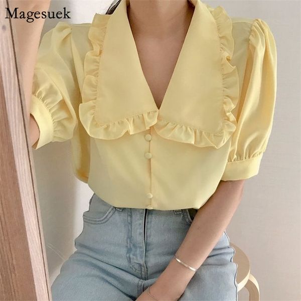 sweet short white chiffon blouse women ruffled slim shirt korean chic puff sleeve s blouses blusas mujer 10196 210512
sweet short white chiffon blouse women ruffled slim shirt korean chic puff sleeve s blouses blusas mujer 10196 210512