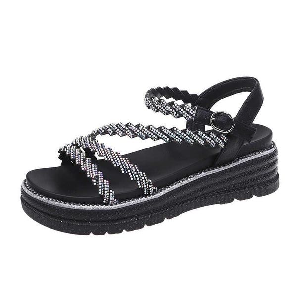 dress shoes fashion women sandals 2021 summer luxury rhinestone casual woman designers beach open toe platform, Black
dress shoes fashion women sandals 2021 summer luxury rhinestone casual woman designers beach open toe platform, Black