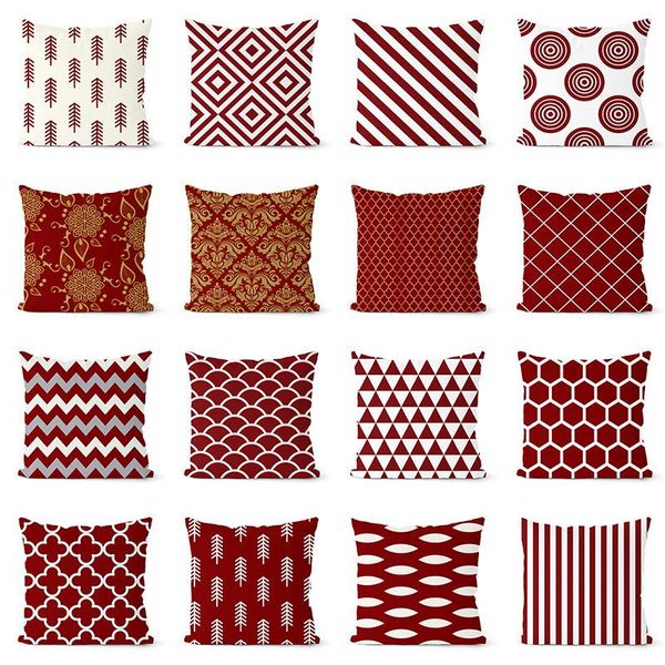cushion/decorative pillow european and american geometric abstract style red geometry cover home christmas decorations
cushion/decorative pillow european and american geometric abstract style red geometry cover home christmas decorations