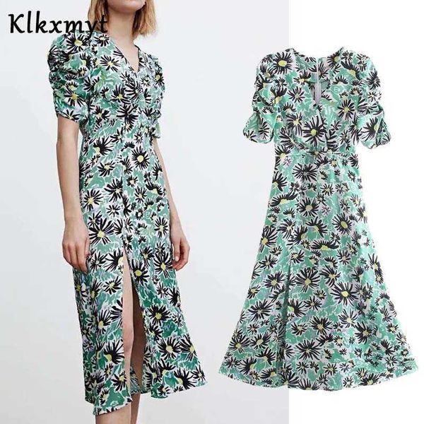 klkxmyt za women fashion v neck floral print ruffles midi dress female short sleeve holiday style vestido chic boho dresses 210527, Black;gray
klkxmyt za women fashion v neck floral print ruffles midi dress female short sleeve holiday style vestido chic boho dresses 210527, Black;gray