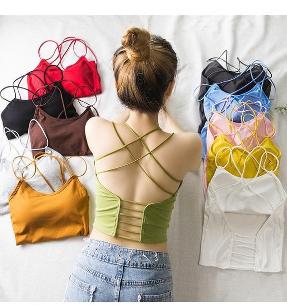 spaghetti strap women tank crop female hollow out back bralette lingerie streetwear summer camis sleeveless camisoles & tanks, Black;white
spaghetti strap women tank crop female hollow out back bralette lingerie streetwear summer camis sleeveless camisoles & tanks, Black;white