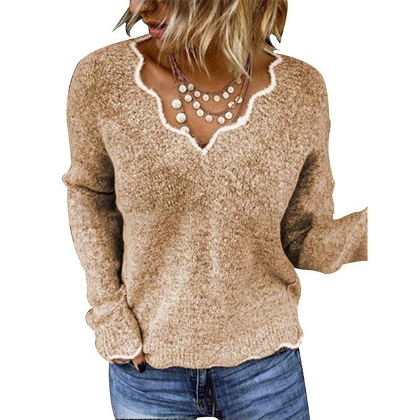 women's sweaters cinessd v neck casual cute pullover women khaki long sleeves 2021 autumn winter solid knitted sweater bottoming shirts, White;black
women's sweaters cinessd v neck casual cute pullover women khaki long sleeves 2021 autumn winter solid knitted sweater bottoming shirts, White;black
