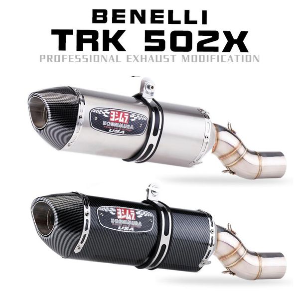 motorcycle exhaust system trk502x carbon fiber muffler yoshimura escape moto modified slip on for benelli trk 502 x trk502 2021 -
motorcycle exhaust system trk502x carbon fiber muffler yoshimura escape moto modified slip on for benelli trk 502 x trk502 2021 -