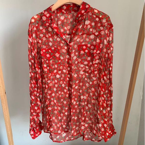 women's blouses & shirts women shirt spring / summer 2021 stylish casual loose two-color floral print top, White
women's blouses & shirts women shirt spring / summer 2021 stylish casual loose two-color floral print top, White