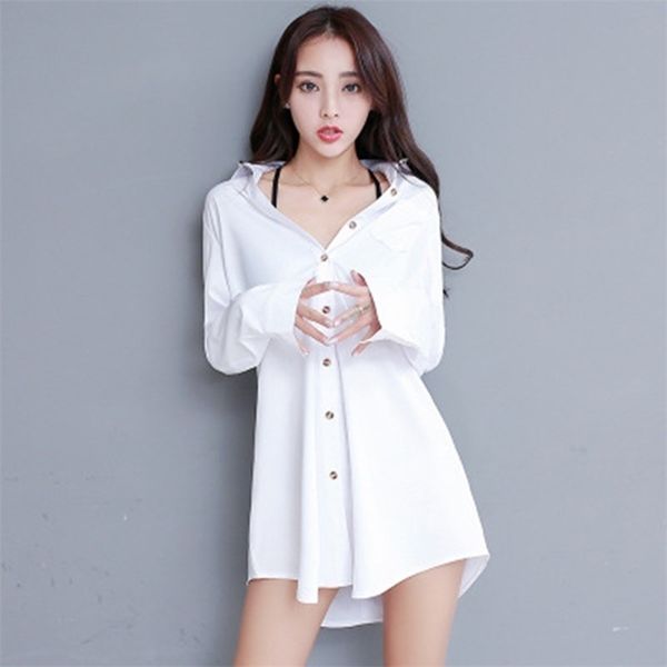 white shirt women's blouse long sleeve autumn blusas plus size casual vintage winter pink chemisier femme blusa ladies 210323 
white shirt women's blouse long sleeve autumn blusas plus size casual vintage winter pink chemisier femme blusa ladies 210323