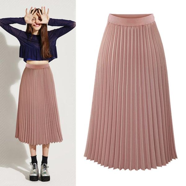 skirts 2021 spring & summer arrival chiffon skirt elegant elastic waist pleated slim saias longas casuais, Black
skirts 2021 spring & summer arrival chiffon skirt elegant elastic waist pleated slim saias longas casuais, Black