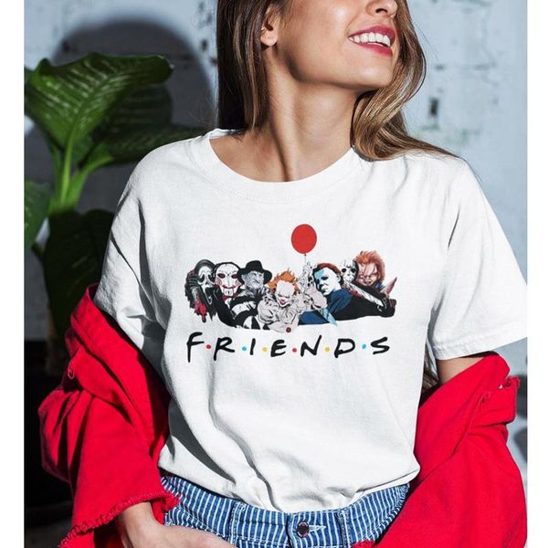women's t-shirt funny friends halloween shirt women tv show clothes gothic fashion 2021 tshirt casual cartoon graphic tees xl, White
women's t-shirt funny friends halloween shirt women tv show clothes gothic fashion 2021 tshirt casual cartoon graphic tees xl, White