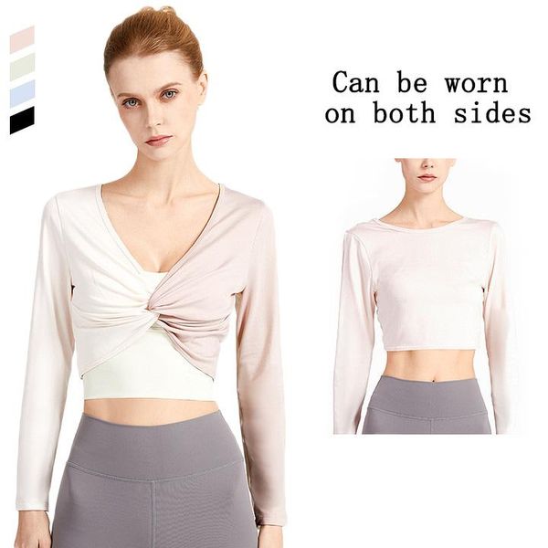 yoga outfits women t-shirts can be worn on both sides fitness long sleeve women's suit outdoor exercise running workout gymsuit, White;red
yoga outfits women t-shirts can be worn on both sides fitness long sleeve women's suit outdoor exercise running workout gymsuit, White;red