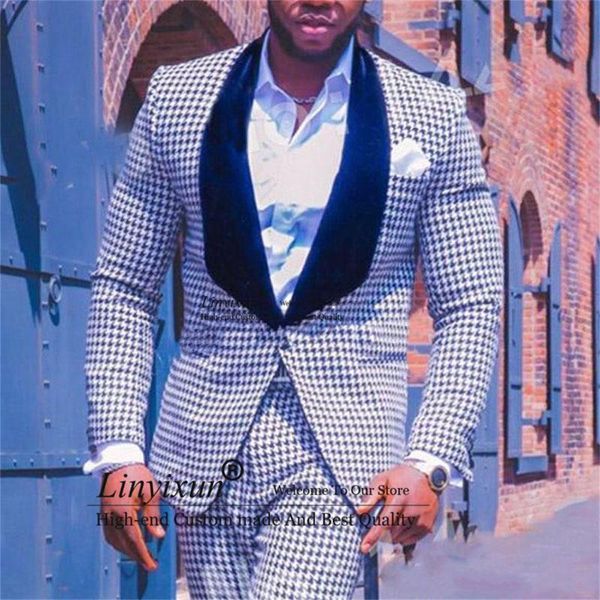men's suits & blazers houndstooth plaid groom wedding tuxedos shawl lapel groomsmen 2 pieces jacket pants set wool suit men costume hom, White;black
men's suits & blazers houndstooth plaid groom wedding tuxedos shawl lapel groomsmen 2 pieces jacket pants set wool suit men costume hom, White;black