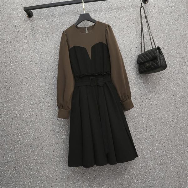 casual dresses plus size long sleeve dress women 2021 autumn korean elegant fall vintage slim belt o neck sweater oversized vestidos, Black;gray
casual dresses plus size long sleeve dress women 2021 autumn korean elegant fall vintage slim belt o neck sweater oversized vestidos, Black;gray