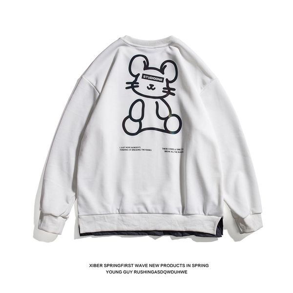 ru meng's fake two pieces of bodywear for men's spring national ruffian and handsome splicing tide brand hip hop reflective loose, Black
ru meng's fake two pieces of bodywear for men's spring national ruffian and handsome splicing tide brand hip hop reflective loose, Black