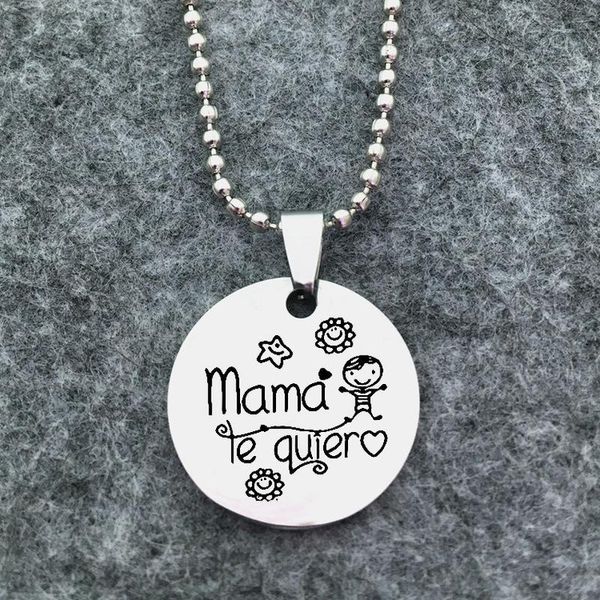 chains spanish necklace woman mama te quiero necklaces pendant ladies heart jewellery lady jewelry trendy collier, Silver
chains spanish necklace woman mama te quiero necklaces pendant ladies heart jewellery lady jewelry trendy collier, Silver