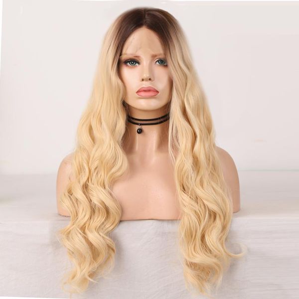 synthetic wigs rongduoyi ombre blonde for women lace front wig high temperature fiber cosplay body wave blonded, Black
synthetic wigs rongduoyi ombre blonde for women lace front wig high temperature fiber cosplay body wave blonded, Black