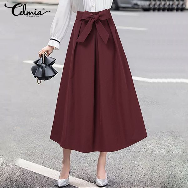 skirt plus size celmia women 2021 bow bandage skirts casual high waist a-line midi elegant pleated solid office lady skirt femme, Black
skirt plus size celmia women 2021 bow bandage skirts casual high waist a-line midi elegant pleated solid office lady skirt femme, Black