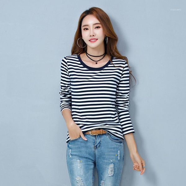 women's t-shirt lange mouw vrouwelijke vrouwen zwart wit gestreepte katoen 2021 lente herfst tee shirt dame basic plus size, White
women's t-shirt lange mouw vrouwelijke vrouwen zwart wit gestreepte katoen 2021 lente herfst tee shirt dame basic plus size, White