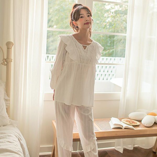 women's brand pure cotton pajam sets summer fashin student long sleeve trouse home wear luxury girl casual pajamas sleepwear, Black;red
women's brand pure cotton pajam sets summer fashin student long sleeve trouse home wear luxury girl casual pajamas sleepwear, Black;red
