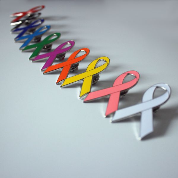 pbr029(12), cancer awareness jewelry pink/blue/yellow/white/black/orange/green/purple ribbon enamel lapel pins badge brooch pin, Gray
pbr029(12), cancer awareness jewelry pink/blue/yellow/white/black/orange/green/purple ribbon enamel lapel pins badge brooch pin, Gray