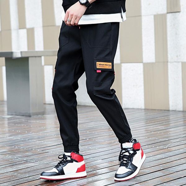 autumn men's streetwear trousers fashion casual tooling nine-point pants large pockets elastic waist spring sports, Black
autumn men's streetwear trousers fashion casual tooling nine-point pants large pockets elastic waist spring sports, Black
