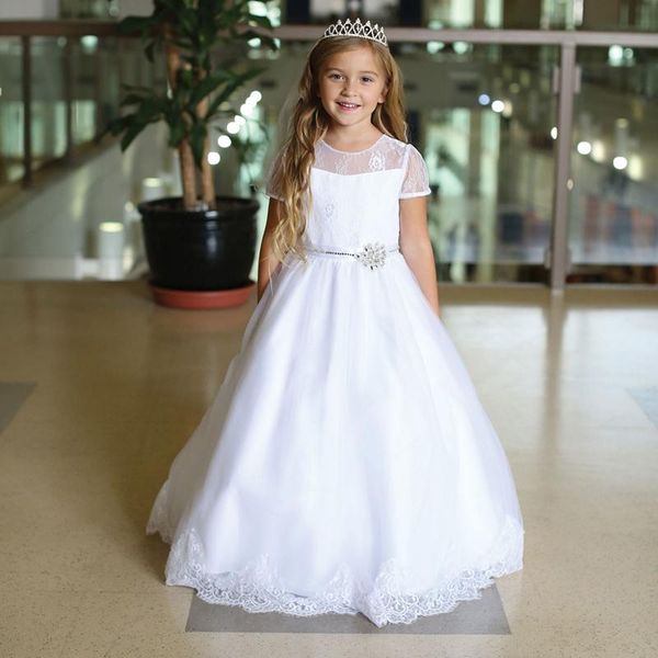 lovely white lace flower girls dresses short sleeves jewel neckline holy communion gowns beaded bow belt girl's, Red;yellow
lovely white lace flower girls dresses short sleeves jewel neckline holy communion gowns beaded bow belt girl's, Red;yellow