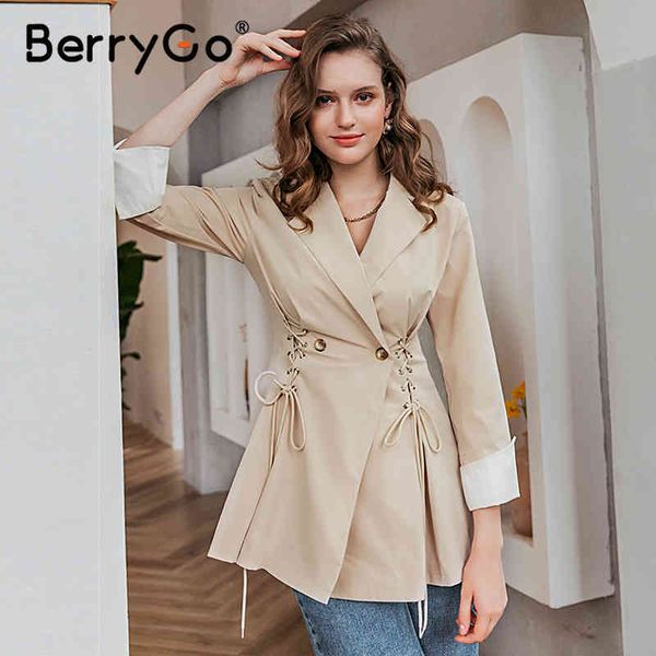berrygo causal khaki autumn women trench coat female elegant long sleeve women solid with drawstring windbreaker 210513, Tan;black
berrygo causal khaki autumn women trench coat female elegant long sleeve women solid with drawstring windbreaker 210513, Tan;black