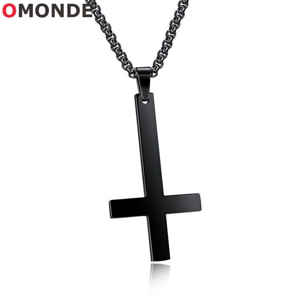 pendant necklaces titanium steel inverted christian cross gold black silver color for devout men male biker hiphop rock jewelry
pendant necklaces titanium steel inverted christian cross gold black silver color for devout men male biker hiphop rock jewelry