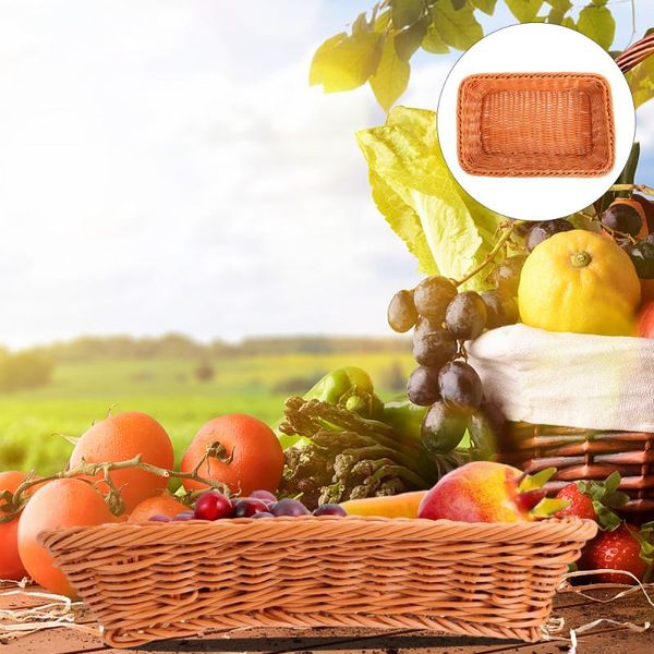 1pc creative weaving basket household fruit bread container brown decorative flowers & wreaths
1pc creative weaving basket household fruit bread container brown decorative flowers & wreaths