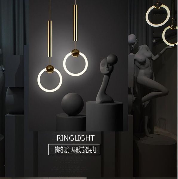 pendant lamps post-modern simple bedroom bedside bar single chandelier model room nordic creative personality ring restaurant
pendant lamps post-modern simple bedroom bedside bar single chandelier model room nordic creative personality ring restaurant